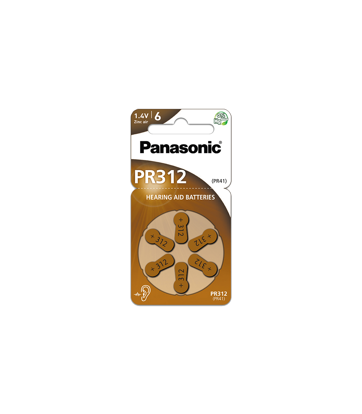 ΜΠΑΤΑΡΙΑ PANASONIC PR312 - Ακουστικών 6άδα