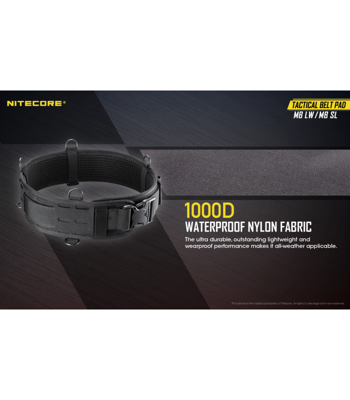 ΖΩΝΗ NITECORE Tactical belt pad, Lightweight, Black, XL