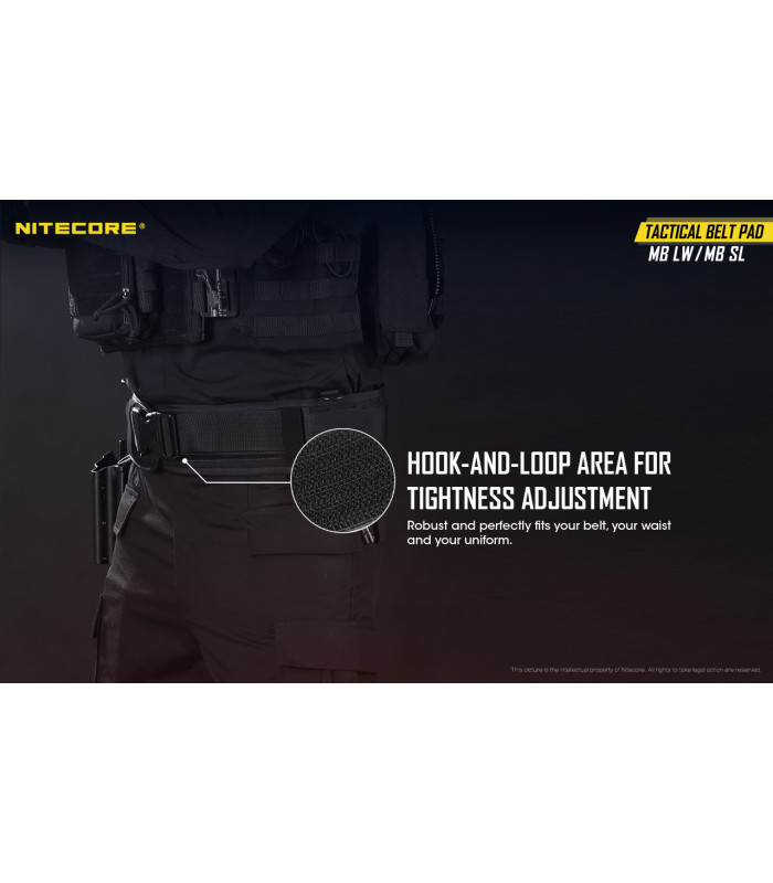 ΖΩΝΗ NITECORE Tactical belt pad, Lightweight, Black, XL