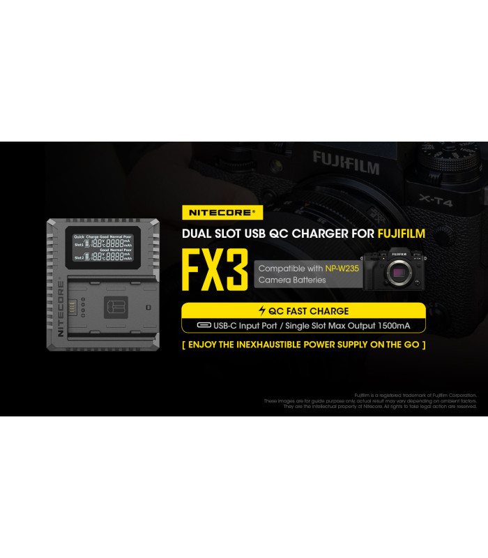 ΦΟΡΤΙΣΤΗΣ NITECORE FX3 για Fujifilm