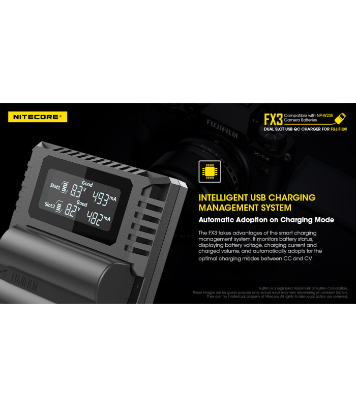 ΦΟΡΤΙΣΤΗΣ NITECORE FX3 για Fujifilm