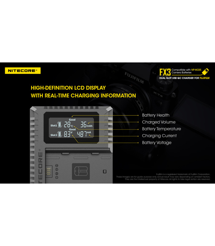 ΦΟΡΤΙΣΤΗΣ NITECORE FX3 για Fujifilm