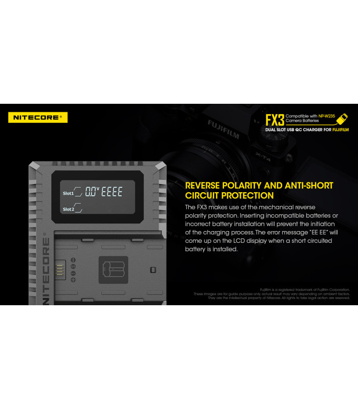 ΦΟΡΤΙΣΤΗΣ NITECORE FX3 για Fujifilm