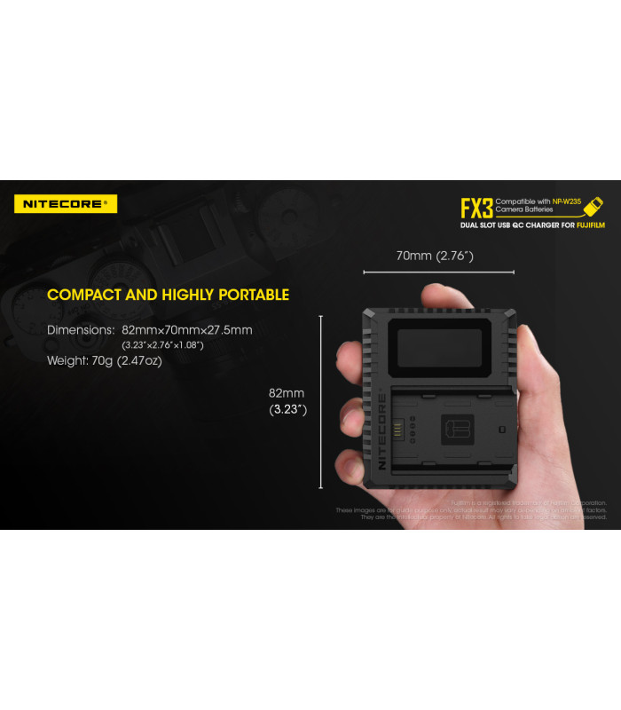 ΦΟΡΤΙΣΤΗΣ NITECORE FX3 για Fujifilm