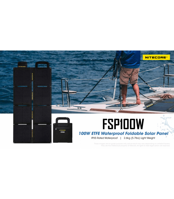 ΗΛΙΑΚΟ PANEL NITECORE FSP100W, Φορητό, 100W, Αδιάβροχο