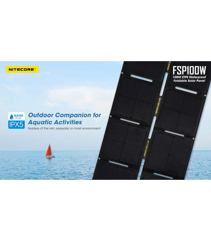 ΗΛΙΑΚΟ PANEL NITECORE FSP100W, Φορητό, 100W, Αδιάβροχο
