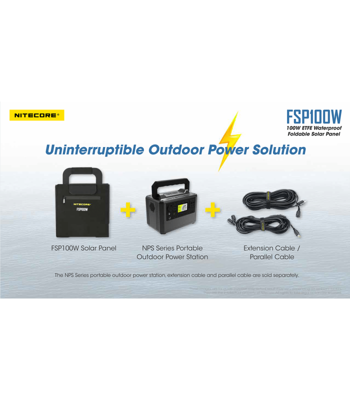 ΗΛΙΑΚΟ PANEL NITECORE FSP100W, Φορητό, 100W, Αδιάβροχο