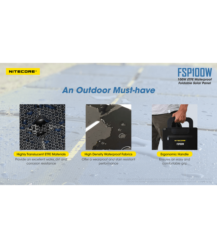 ΗΛΙΑΚΟ PANEL NITECORE FSP100W, Φορητό, 100W, Αδιάβροχο