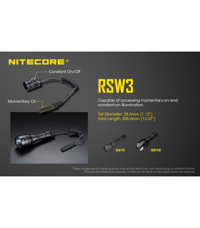 ΔΙΑΚΟΠΤΗΣ ΜΕ ΣΠΙΡΑΛ, NITECORE, RSW2i, for P30i, I4000R, P20i. P10i,P20ix,P10ix