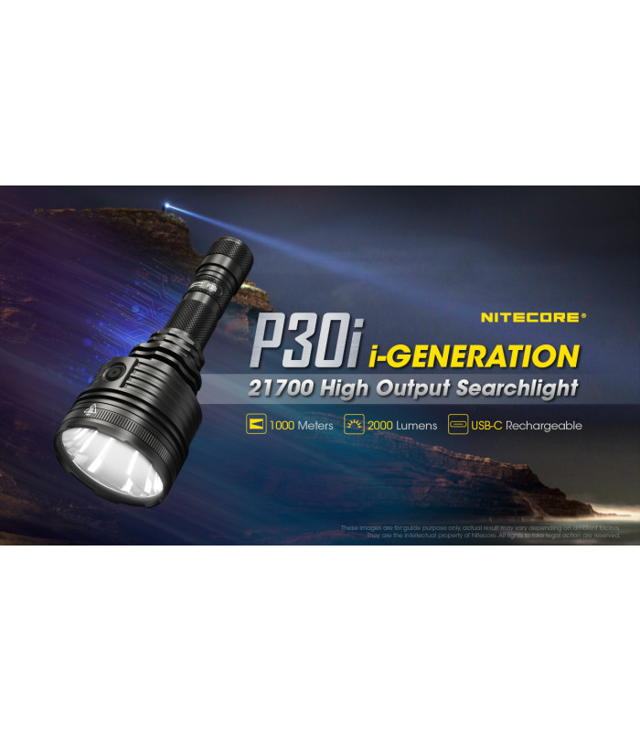 ΦΑΚΟΣ LED NITECORE PRECISE P30i, 2000 Lumens, 1000m Δέσμη +2150Hpi+ RSW2i