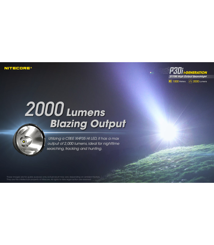 ΦΑΚΟΣ LED NITECORE PRECISE P30i, 2000 Lumens, 1000m Δέσμη +2150Hpi+ RSW2i
