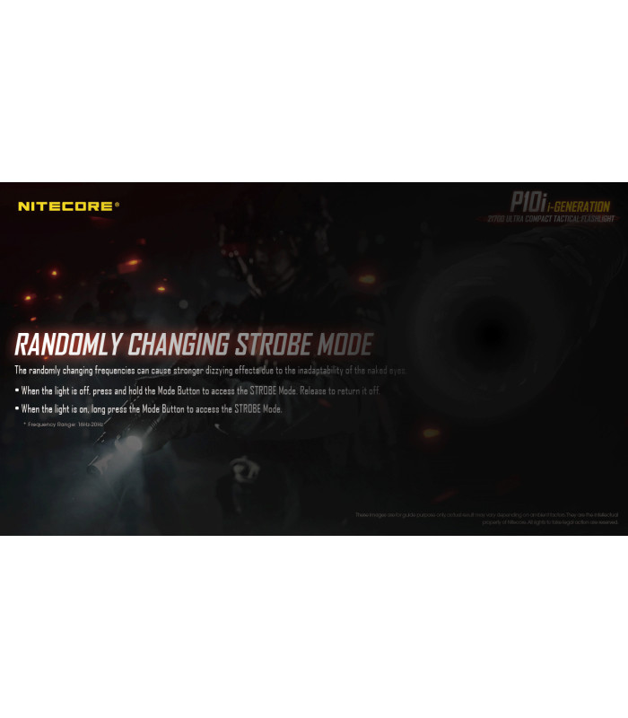 ΦΑΚΟΣ LED NITECORE PRECISE P10i, Tactical, Strobe Ready