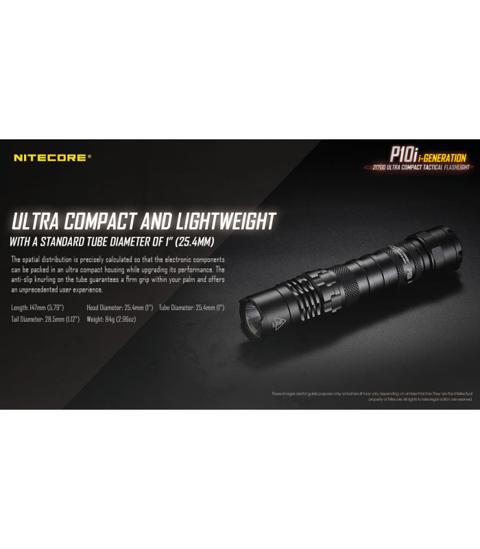ΦΑΚΟΣ LED NITECORE PRECISE P10i, Tactical, Strobe Ready