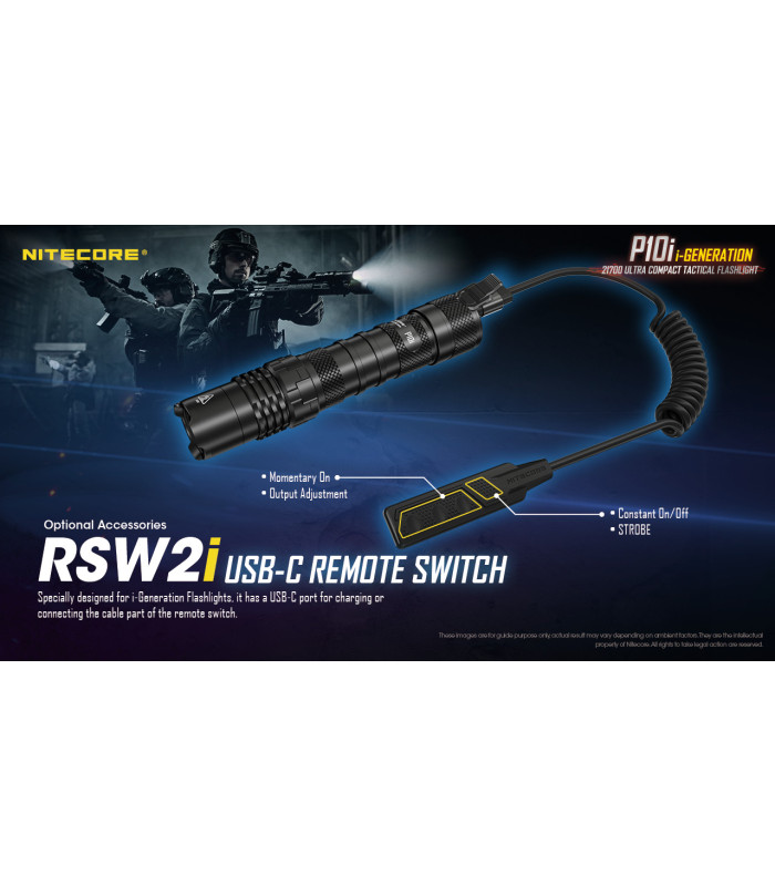 ΦΑΚΟΣ LED NITECORE PRECISE P10i, Tactical, Strobe Ready