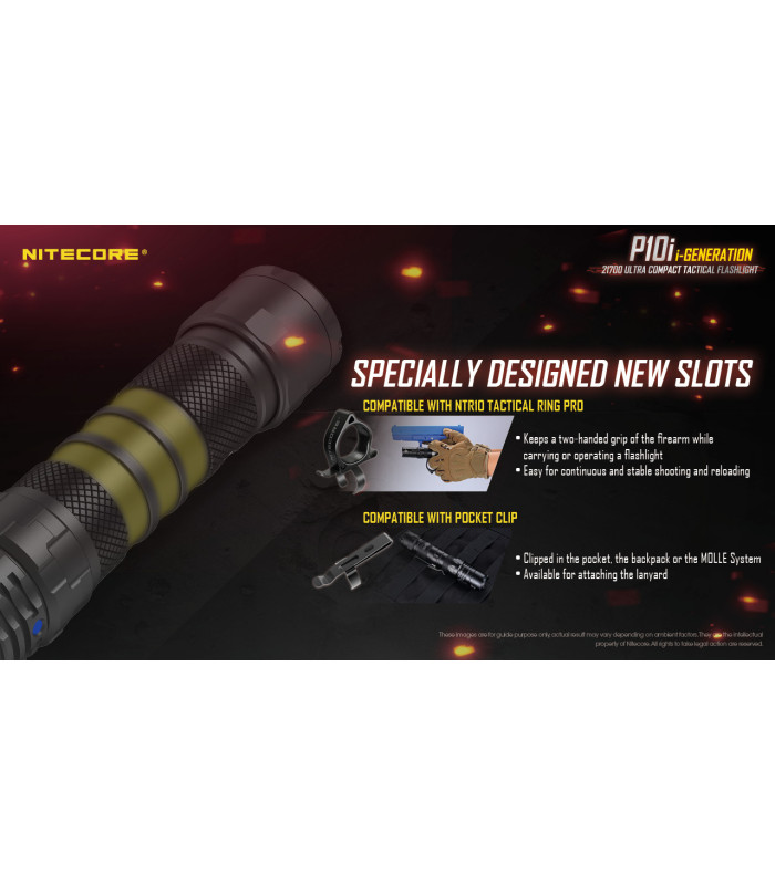 ΦΑΚΟΣ LED NITECORE PRECISE P10i, Tactical, Strobe Ready