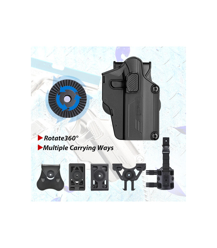 ΘΗΚΗ ΠΙΣΤΟΛΙΟΥ AMOMAX, Per-Fit, Universal, LH, Black, (Για αριστερόχειρες)