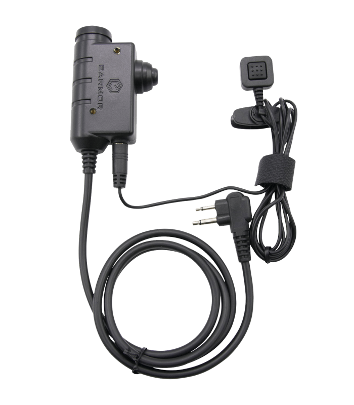 Διακόπτης PTT για Ωτοασπίδες EARMOR, Motorola, YAESU FT-4x, Διπλό βύσμα, Standard