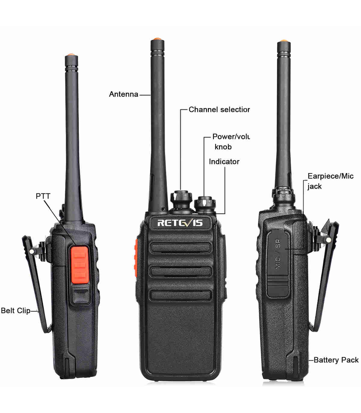 ΠΟΜΠΟΔΕΚΤΗΣ RETEVIS RT24, PMR16 (Ζεύγος)