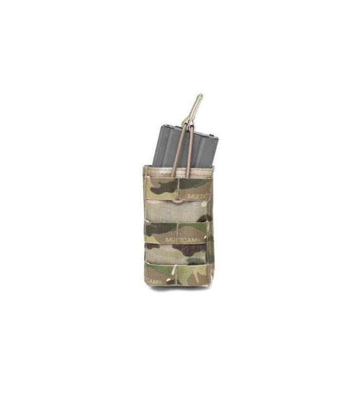 WARRIOR ASSAULT LASER CUT SINGLE BUNGEE 5.56 MM AMMO POUCH MULTICAM
