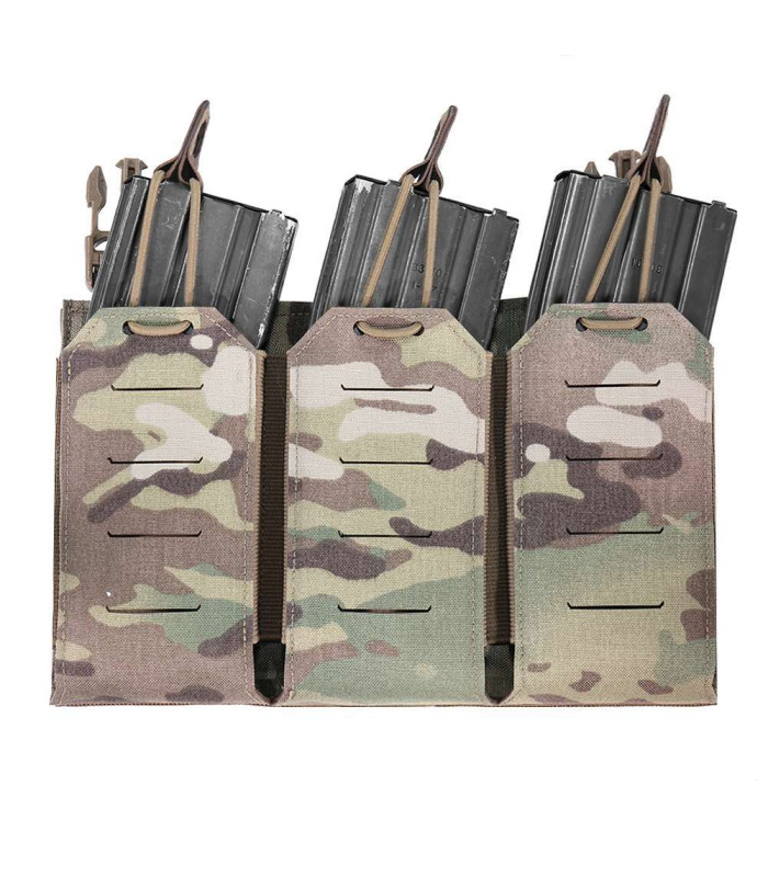 WARRIOR ASSAULT DETACHABLE LASER CUT TRIPLE OPEN 5.56 MM POUCH FOR RPC-LPC