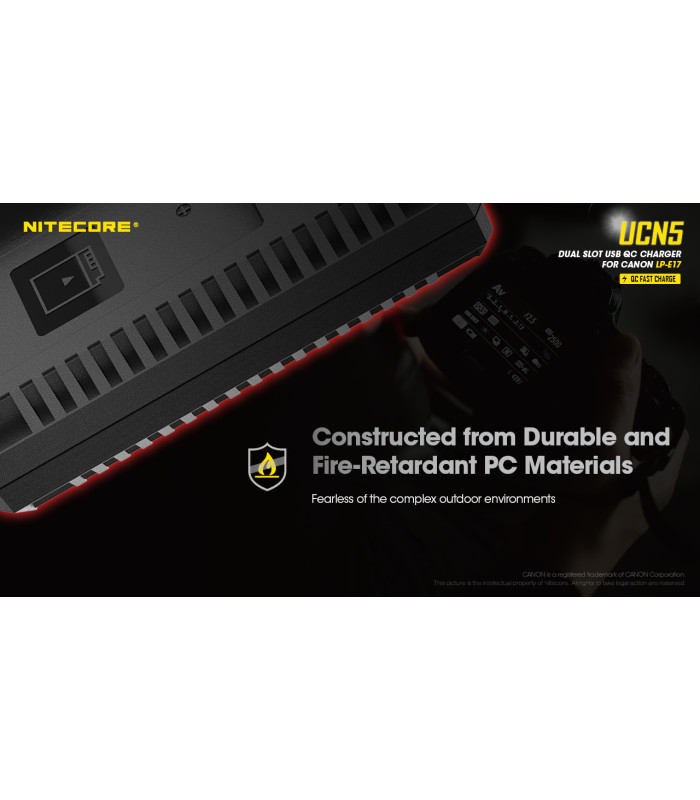 ΦΟΡΤΙΣΤΗΣ NITECORE UCN5 - Για μπαταρίες Canon LP-E17