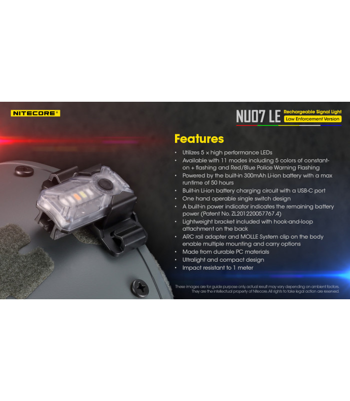 ΦΑΚΟΣ LED NITECORE HEADLAMP NU07LE