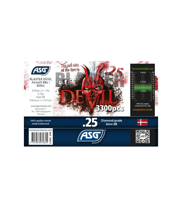 ΜΠΙΛΙΕΣ SOFT BLASTER DEVIL 0.25g / 3300pcs
