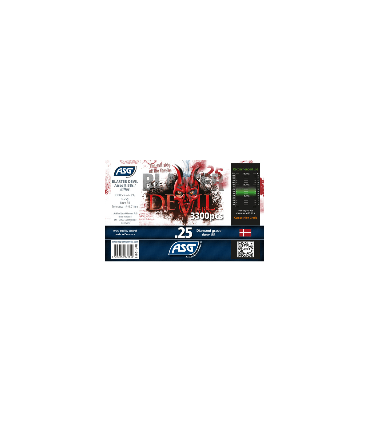ΜΠΙΛΙΕΣ SOFT BLASTER DEVIL 0.25g / 3300pcs