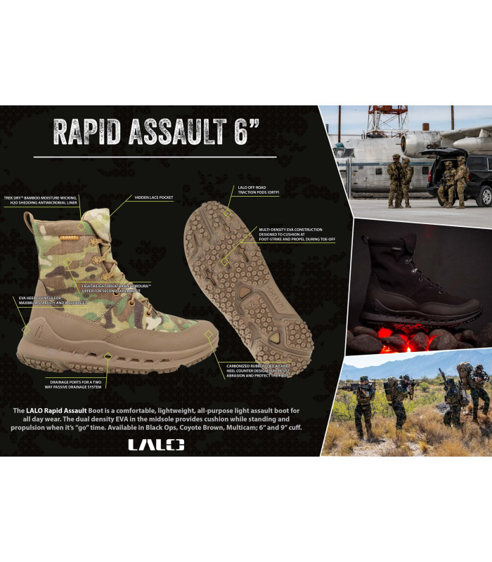 Lalo Rapid Assault 6 Tactical Boots | Sabotage Oddal