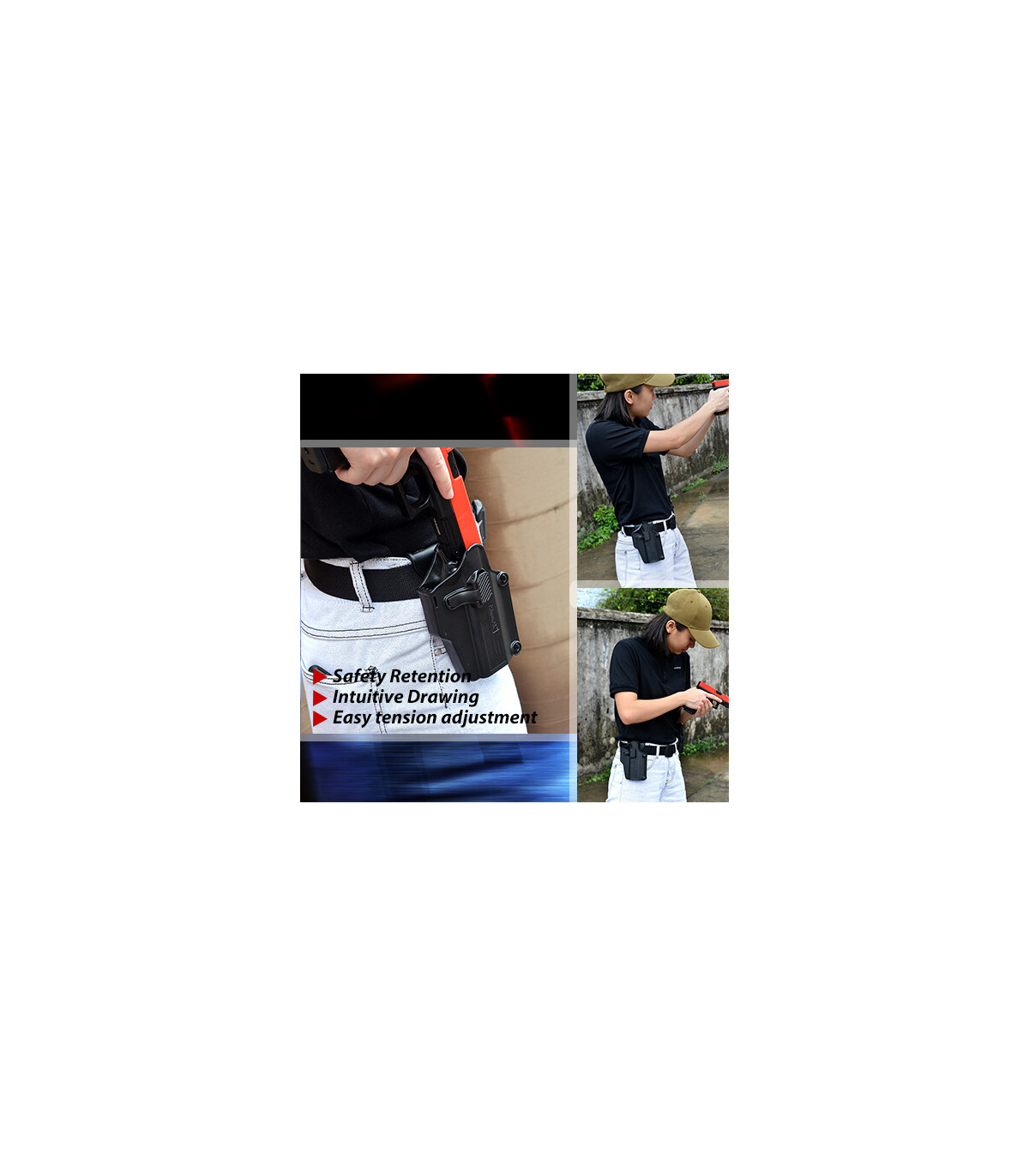 Amomax Pistol Holster Per-Fit Universal RH | Sabotage Oddal