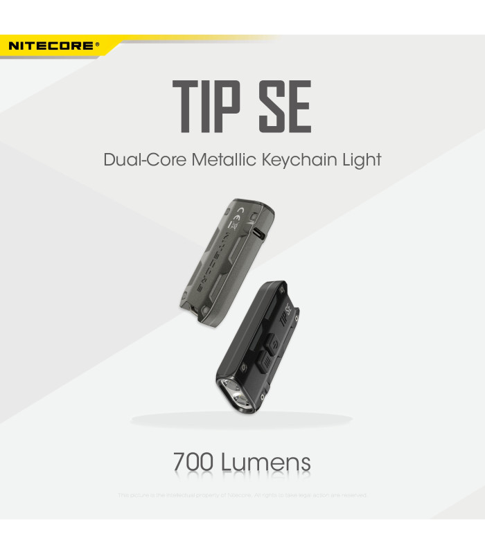 ΦΑΚΟΣ LED NITECORE TIP SE, Μπρελοκ, Rechargeable, GREY