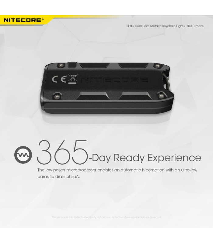 ΦΑΚΟΣ LED NITECORE TIP SE, Μπρελοκ, Rechargeable, GREY