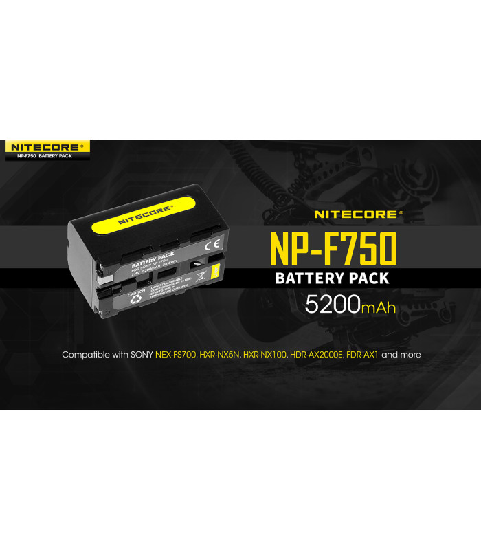 ΜΠΑΤΑΡΙΑ NITECORE NP-F750, για Sony, 7.4V, 5200mAh, 38,5Wh