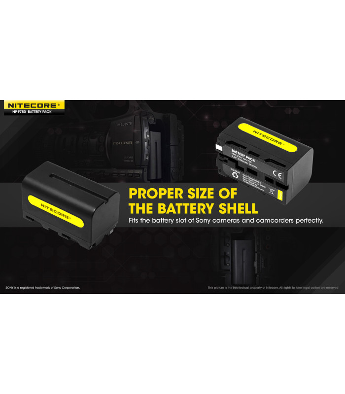 ΜΠΑΤΑΡΙΑ NITECORE NP-F750, για Sony, 7.4V, 5200mAh, 38,5Wh