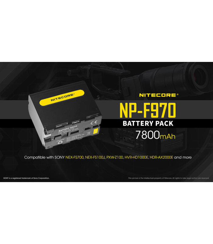 ΜΠΑΤΑΡΙΑ NITECORE NP-F970, 7.2V, 7800mAh, 56,2Wh
