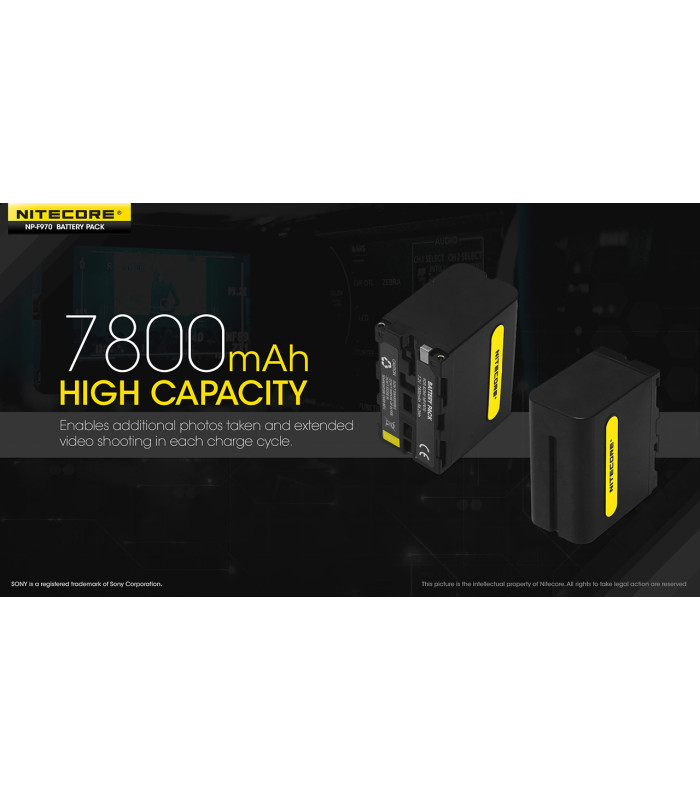 ΜΠΑΤΑΡΙΑ NITECORE NP-F970, 7.2V, 7800mAh, 56,2Wh