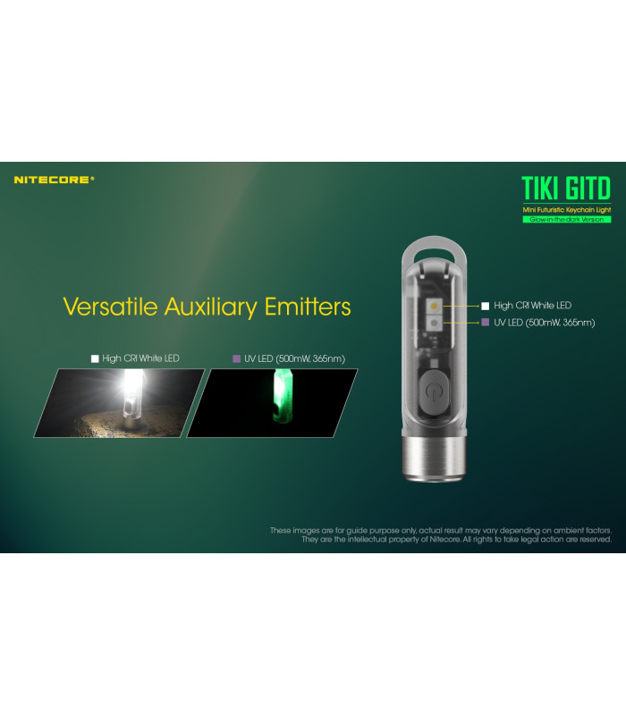 ΦΑΚΟΣ LED NITECORE TIKI GITD, Glow-In-The-Dark, USB-C, 300 lumens