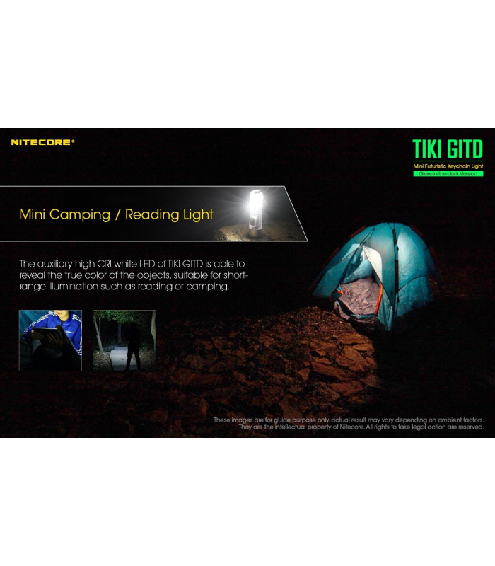 ΦΑΚΟΣ LED NITECORE TIKI GITD, Glow-In-The-Dark, USB-C, 300 lumens