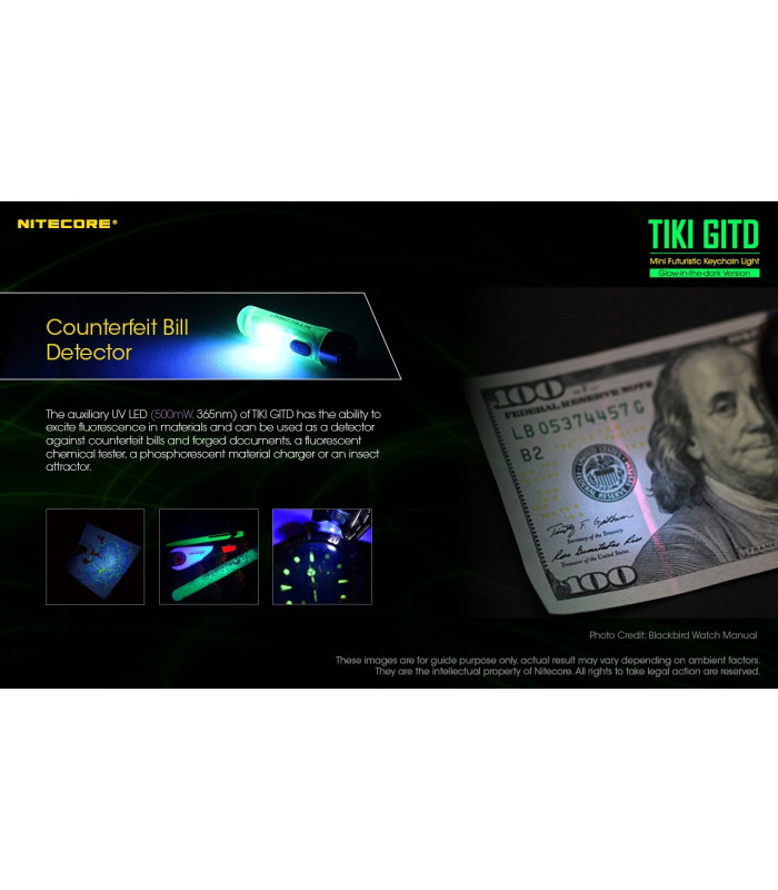 ΦΑΚΟΣ LED NITECORE TIKI GITD, Glow-In-The-Dark, USB-C, 300 lumens