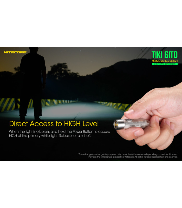 ΦΑΚΟΣ LED NITECORE TIKI GITD, Glow-In-The-Dark, USB-C, 300 lumens