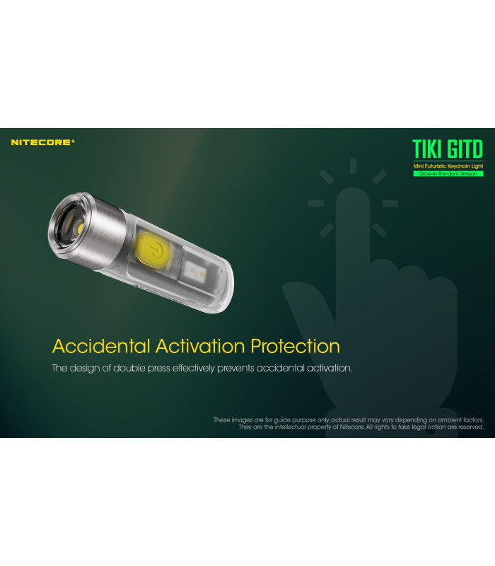 ΦΑΚΟΣ LED NITECORE TIKI GITD, Glow-In-The-Dark, USB-C, 300 lumens