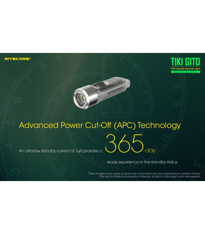 ΦΑΚΟΣ LED NITECORE TIKI GITD, Glow-In-The-Dark, USB-C, 300 lumens