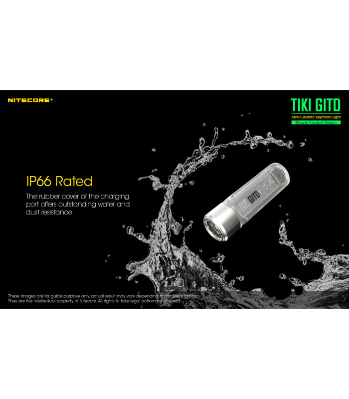 ΦΑΚΟΣ LED NITECORE TIKI GITD, Glow-In-The-Dark, USB-C, 300 lumens