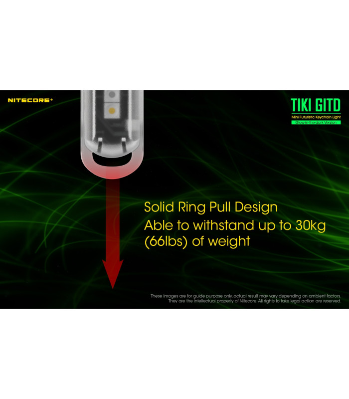 ΦΑΚΟΣ LED NITECORE TIKI GITD, Glow-In-The-Dark, USB-C, 300 lumens