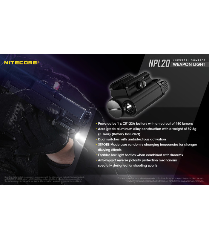 ΦΑΚΟΣ LED NITECORE NPL20, Set με μπαταρια CR123