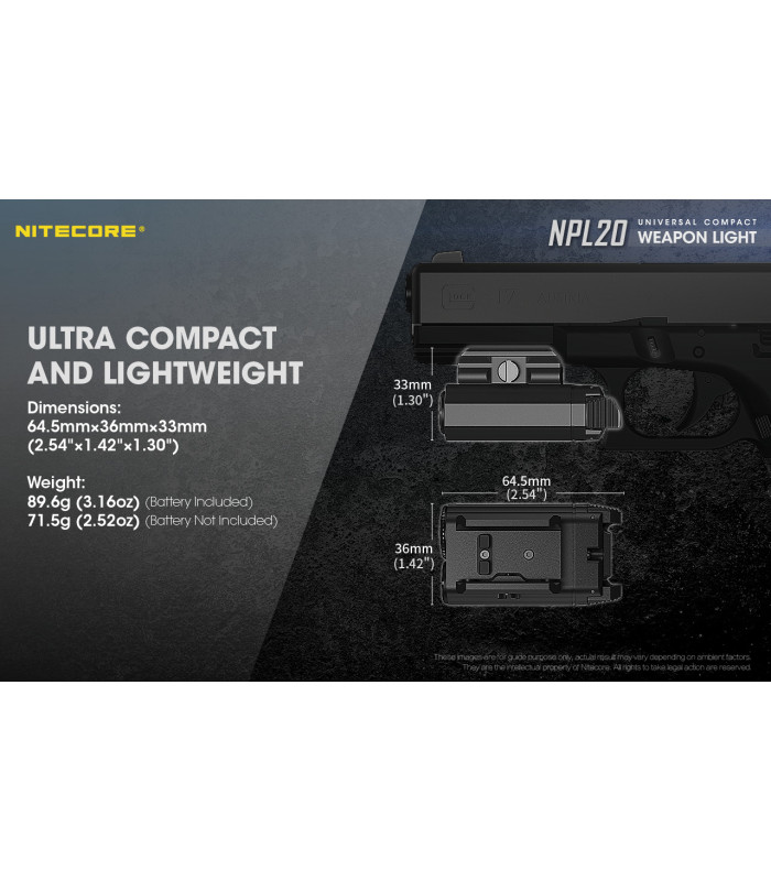 ΦΑΚΟΣ LED NITECORE NPL20, Set με μπαταρια CR123