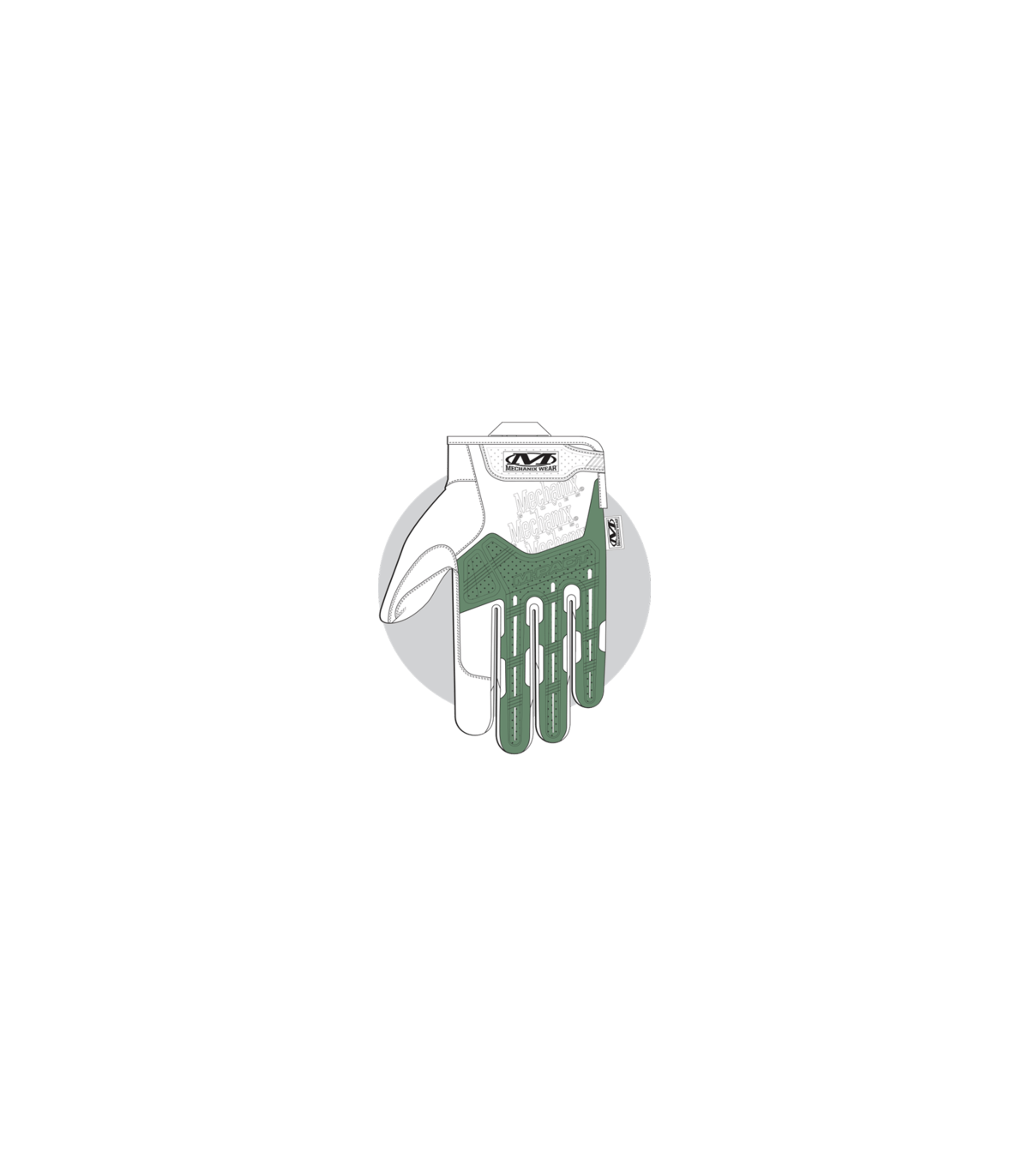 ΓΑΝΤΙΑ MECHANIX, M-pact, Olive Drab, Size XXL