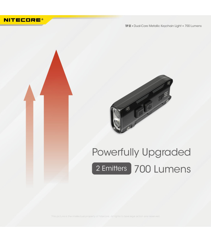 ΦΑΚΟΣ LED NITECORE TIP SE, Μπρελοκ, Rechargeable, Black