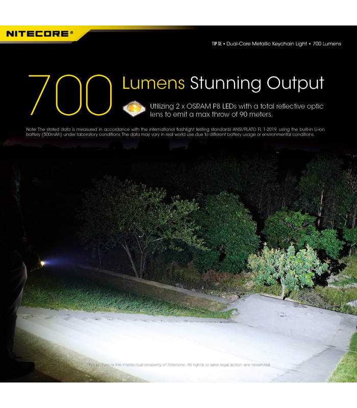 ΦΑΚΟΣ LED NITECORE TIP SE, Μπρελοκ, Rechargeable, Black