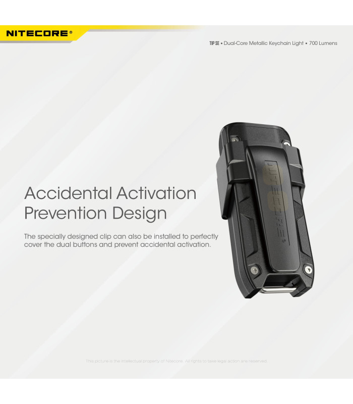 ΦΑΚΟΣ LED NITECORE TIP SE, Μπρελοκ, Rechargeable, Black